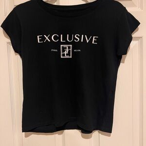 Black Exclusive Paris Milan Women's Top